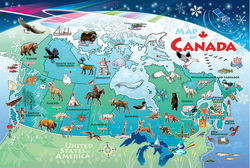 Image of Puzzle Floor Map of Canada 36  pc