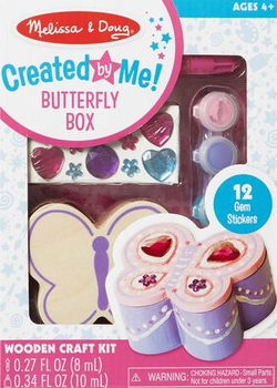 Image of Butterfly Wooden Chest Decorate-Your-Own