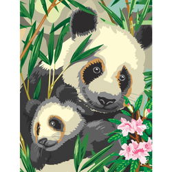 Image of Paint By Number Panda & Baby – Junior Small