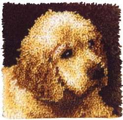Image of Latch Hook Kit Puppy Love 12′ Sq