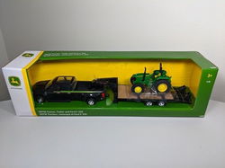 Image of 2017 Ford F-350 Pickup with Gooseneck Trailer and John Deere Tractor
