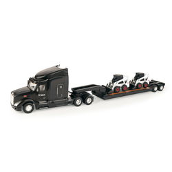 Image of 1:32 Peterbilt Model 579 Lowboy Bobcat Skid Loaders