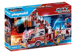Image of Playmobil City Action – Fire Engine with Tower Ladder