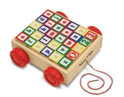 Image of Wooden ABC Block Cart