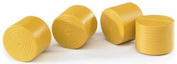 Image of Round Hay Bales Unwrapped