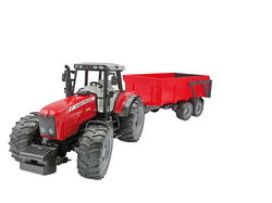 Image of Massey Ferguson 7480 with Tipping Trailer