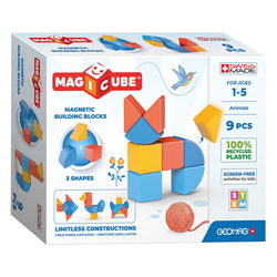 Image of Geomag Magicube 3 Shapes Recycled Animals 9 pcs