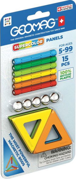 Image of Geomag Supercolor Panels Recycled Plastic 15 pcs