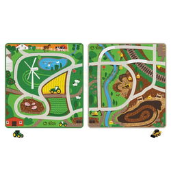 Image of John Deere Playmat with Vehicle Assorted – Farm & Construction