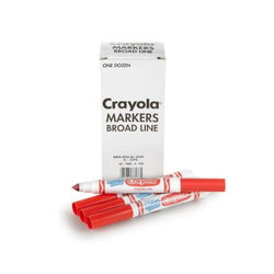 Image of Crayola 12 Count Bulk Broad Line Markers, Red
