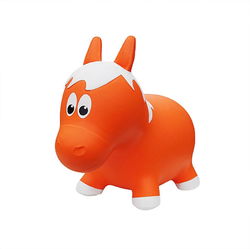 Image of Farm Hoppers Jumping Horse – Orange – Bouncer
