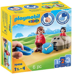 Image of Playmobil 1.2.3 – Dog Train Car