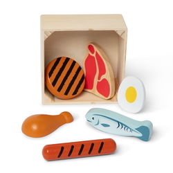 Image of Wooden Food Groups Play Set – Protein