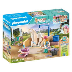Image of Playmobil Horses of Waterfall – Washing Station with Isabella and Lioness