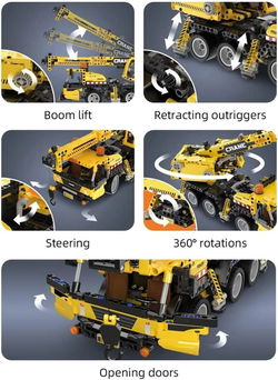 Image of CaDA Mobile Crane Building Set  658 Pcs Construction Vehicle Model Kit