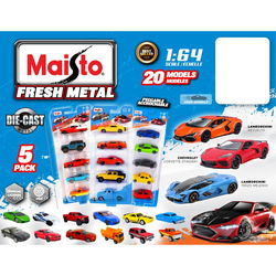 Image of 1:64 Diecast Maisto Fresh Metal Cars 5 pk Assorted 3′