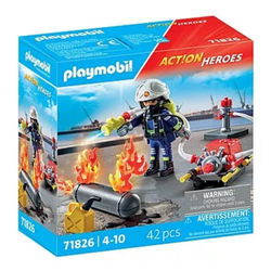 Image of Playmobil Firefighter with Water Pump  42 pc