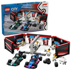 Image of Lego City F1 Garage & Mercedes-AMG & Alpine Cars