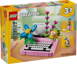 Image of Lego Creator Typewriter with Flowers