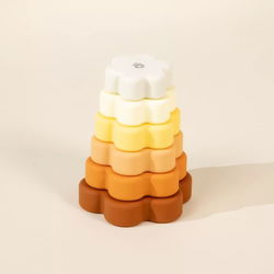 Image of Set of 6 Silicone Stackable Flowers