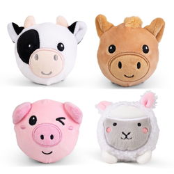 Image of Farm Animal Bouncy Plushies Sensory Toys – Assorted