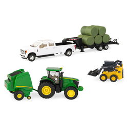 Image of 1:32 15- Piece Round Bale Haying Set John Deere