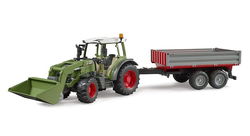 Image of Fendt 211 Tractor w/ Load and Tipping Trailer