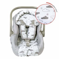 Image of Twinkle Stars Car Seat Carrier (Grey Handle)