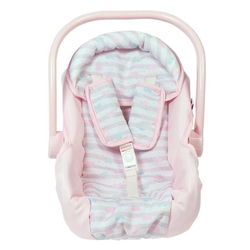 Image of Classic Pastel Pink Car Seat Carrier (Pink Handle)