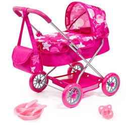 Image of Smarty Dolls Pram Stroller – Pink