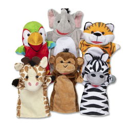 Image of Safari Buddies Hand Puppets (6 Pc)