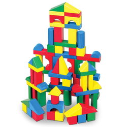Image of 100 Piece Wood Blocks Set