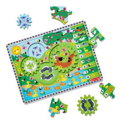 Image of Animal Chase I-Spy Wooden Gear Puzzle