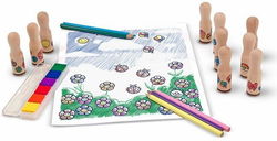 Image of Wooden Stamp Set – Deluxe Happy Handles