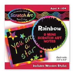 Image of Rainbow Mini Scratch Art Notes (in Display)