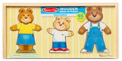 Image of Wooden Bear Family Dress-Up Puzzle – 45 Pieces