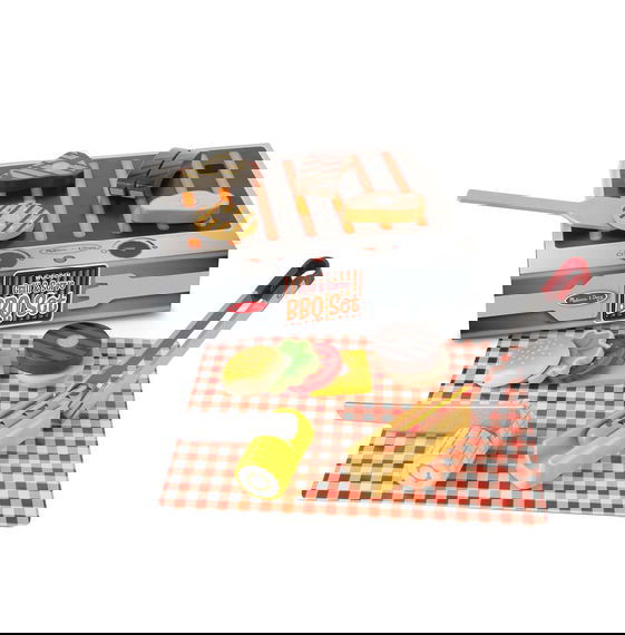 Image of Wooden Grill and Serve BBQ Set