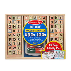 Image of Deluxe Wooden Stamp Set – ABC and 123