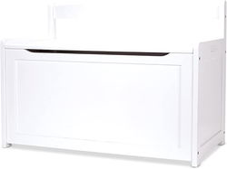 Image of Wooden Toy Chest – White