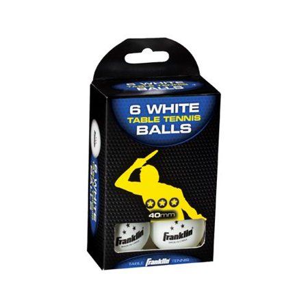 Image of 40 mm 3 Star White Table Tennis Balls 6 pk
