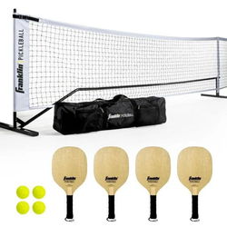 Image of Official Size Pickleball Net with Paddles and Balls 22′ x 20″ x 36″