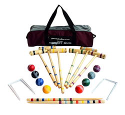 Image of 6 Player Pro Croquet Set 24″ in Carrying Case