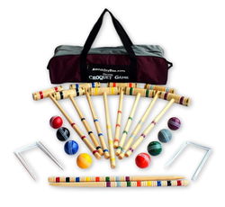Image of RWSO 8 Player Pro Croquet Set 24″ in Carrying Case