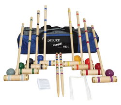 Image of 8 Player Pro Croquet Set 32″ in Carrying Case