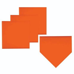 Image of MLB® Deluxe 4 Piece Rubber Base Set – Orange