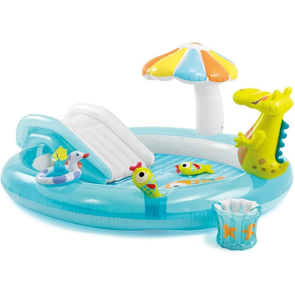 Image of Intex Gator Inflatable Play Center with Waterslide for Kids